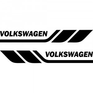 Набір вінілових наклейок на борт автомобіля - Volkswagen (2 шт)