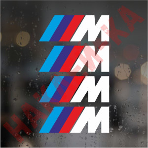 Комплект наклейок на супорта - M BMW (4 шт.)