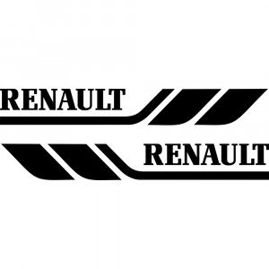 Набір вінілових наклейок на борт автомобіля - Renault (2 шт)