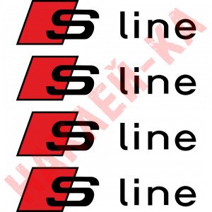 Комплект наклейок на супорта - S Line Audi (4 шт.)