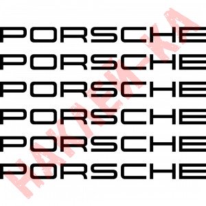 Комплект наклейок на супорта - Porsche (6 шт.)