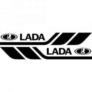 Набір вінілових наклейок на борт автомобіля - Lada (2 шт)